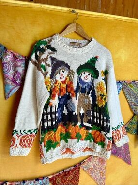 Vintage Hand Knit Cotton Sweater